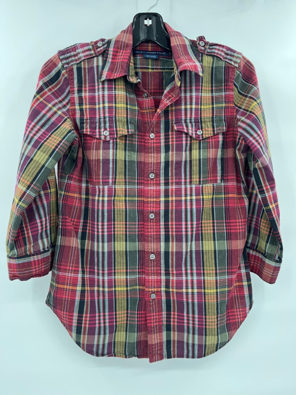 Ralph Lauren Red, Green and Yellow Plaid Button-Down Shirt